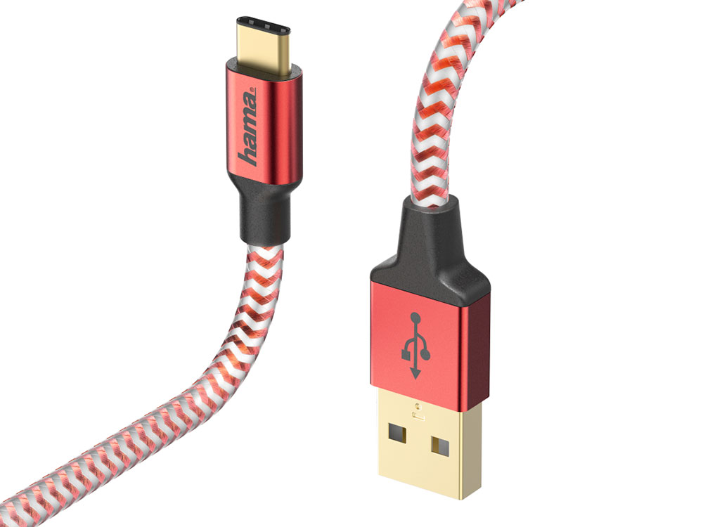 

Кабель Hama 00178296 USB Type-C (m) USB A(m) 1.5м красный