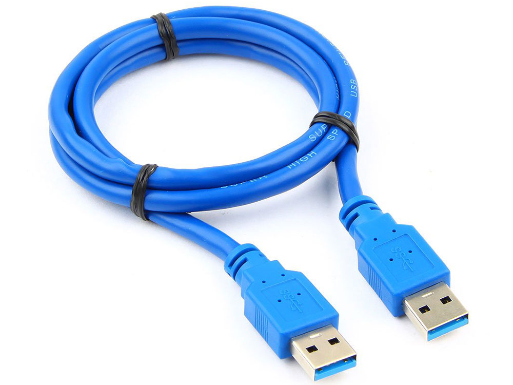 Кабель USB 3.0 Pro Cablexpert, AM/AM, 1м, экран, синий, пакет CCP-USB3-AMAM-1M