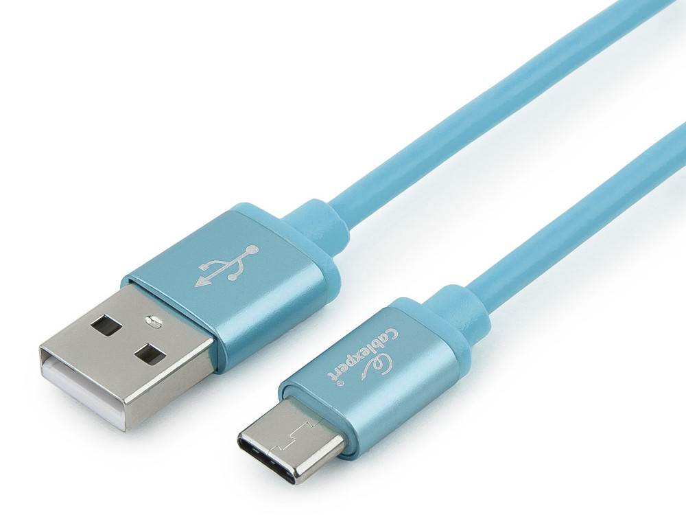 

Cablexpert Кабель USB 2.0 CC-S-USBC01Bl-1M, AM/Type-C, серия Silver, длина 1м, синий, блистер
