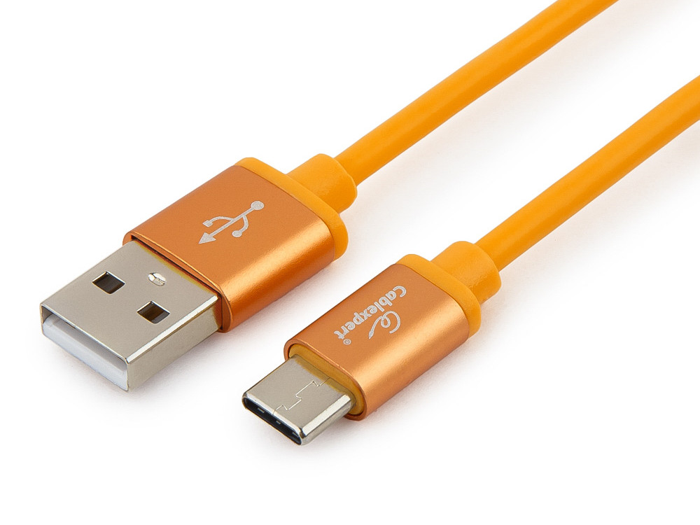 

Cablexpert Кабель USB 2.0 CC-S-USBC01O-1M, AM/Type-C, серия Silver, длина 1м, оранжевый, блистер