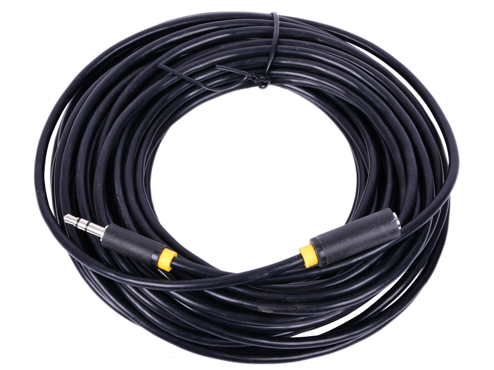 

Greenconnect Удлинитель аудио 10.0m jack 3,5mm/jack 3,5mm черный, желтая окантовка, 28 AWG, M/F, эк