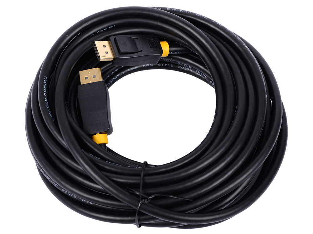 

Кабель DP Greenconnect GCR-DP2DP 10.0m DisplayPort v1.2, 20M/20M, черный 28/28 AWG