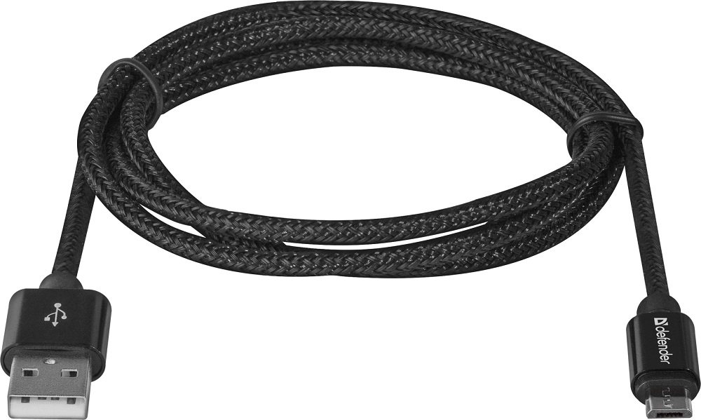 

Defender USB кабель USB08-03T PRO USB2.0 Черный, AM-MicroBM, 1m, 2.1A (87802)