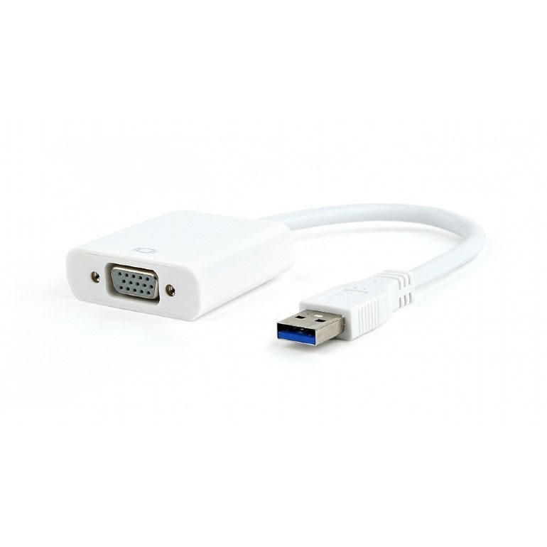 

Переходник USB 3.0 - VGA Cablexpert AB-U3M-VGAF-01-W белый