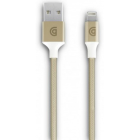 Кабель Griffin Lightning to USB Charge/Sync Cable, Braided 1m - Gold printio brain griffin