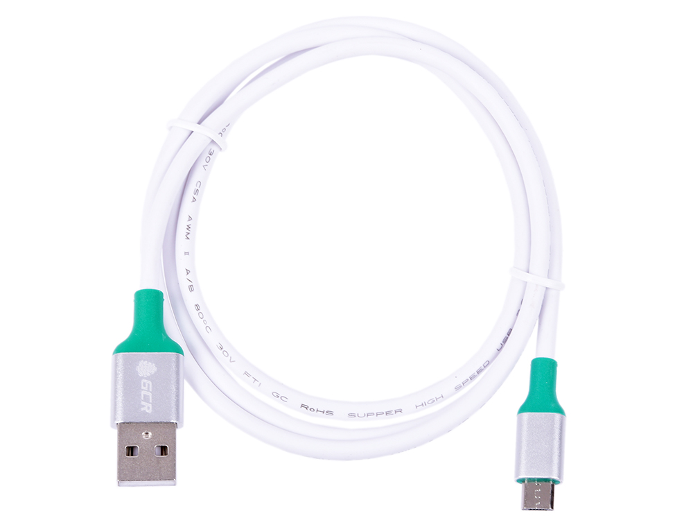 

Кабель Greenconnect GCR-50510 1.0m USB 2.0, AM/microB 5pin, белый алюминиевый корпус серебро, зеленый ПВХ, 28/28 AWG