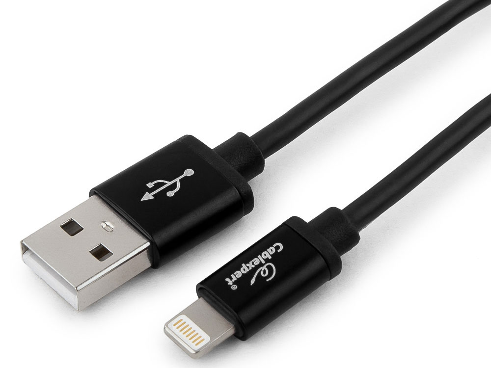 

Кабель Cablexpert для Apple CC-S-APUSB01Bk-1.8M, AM/Lightning, серия Silver, длина 1.8м, черный, блистер