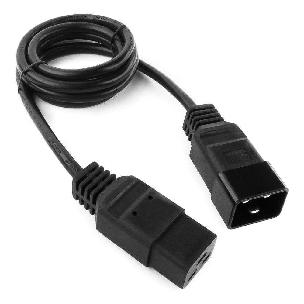 

Кабель питания для UPC Cablexpert PC-189-C19, 1.5м, С19 - C20, 16А, черный, с заземлением