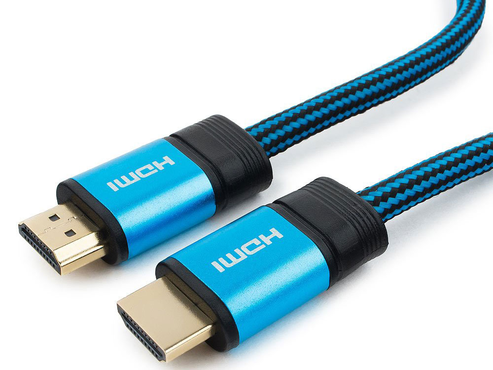 

Кабель HDMI Cablexpert, серия Gold, 1,8 м, v1.4, M/M, синий, позол.разъемы, алюминиевый корпус, нейлоновая оплетка, коробка