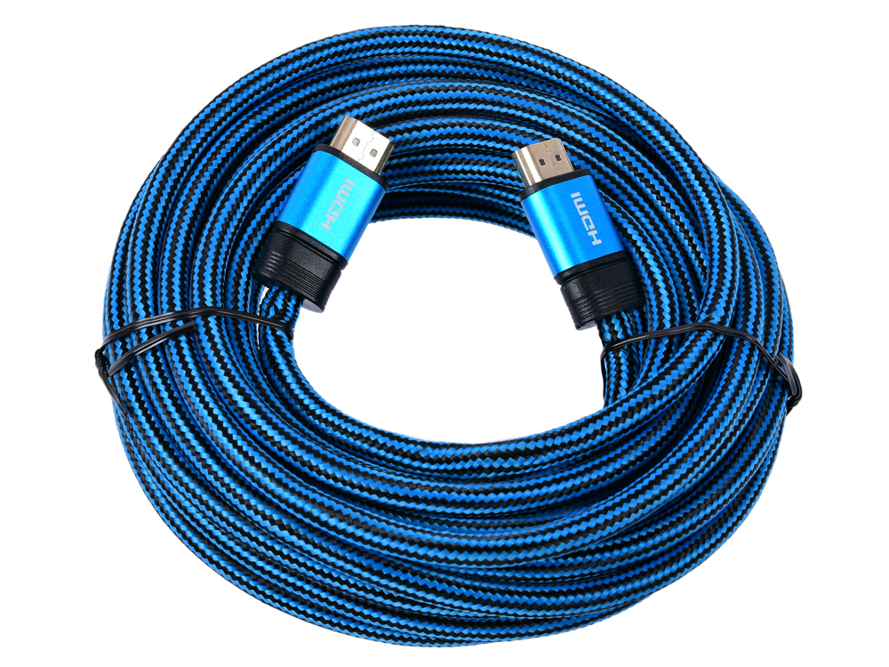 

Кабель HDMI Cablexpert, серия Gold, 7,5 м, v1.4, M/M, синий, позол.разъемы, алюминиевый корпус, нейлоновая оплетка, коробка