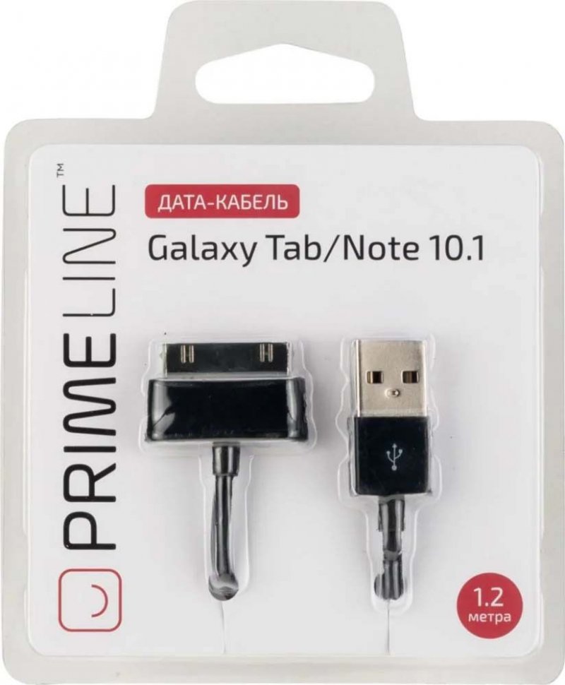 

Кабель Prime Line 7204 для Galaxy Tab/Note 10.1, 1,2 м., черный