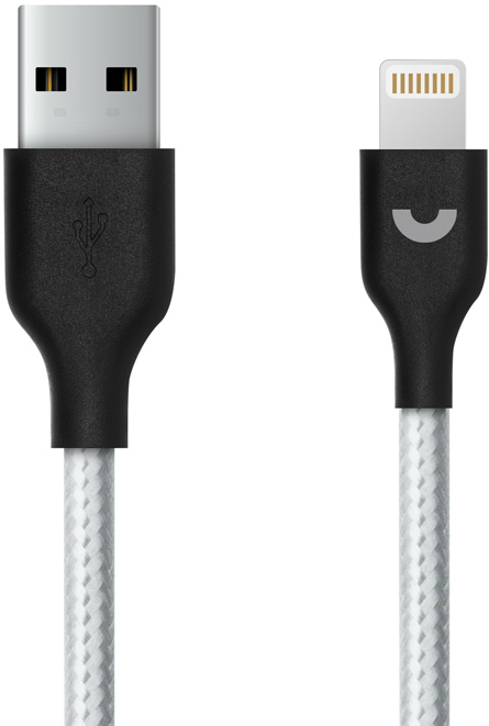 

Кабель Prime Line 7226 USB - Lightning, нейлон, 1,2 м., серебро