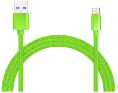 

Кабель для зарядки и передачи данных Jet.A JA-DC24 1м зелёный (TPE,USB2.0/micro USB, QC 3.0, 2A)