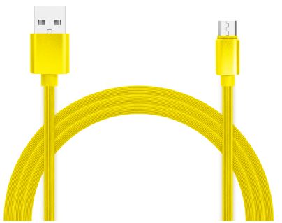 

Кабель для зарядки и передачи данных Jet.A JA-DC24 1м жёлтый (TPE,USB2.0/micro USB, QC 3.0, 2A)