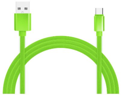 

Кабель для зарядки и передачи данных Jet.A JA-DC34 1м зелёный (TPE, USB2.0/USB Type C, QC 3.0, 2A)