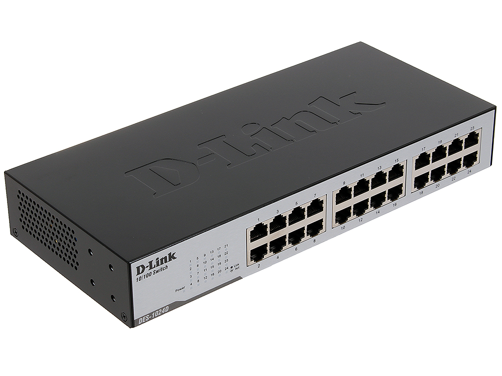

Коммутатор D-Link Switch DES-1024D/G1A Неуправляемый коммутатор с 24 портами 10/100BASE-TX и функцией энергосбережения