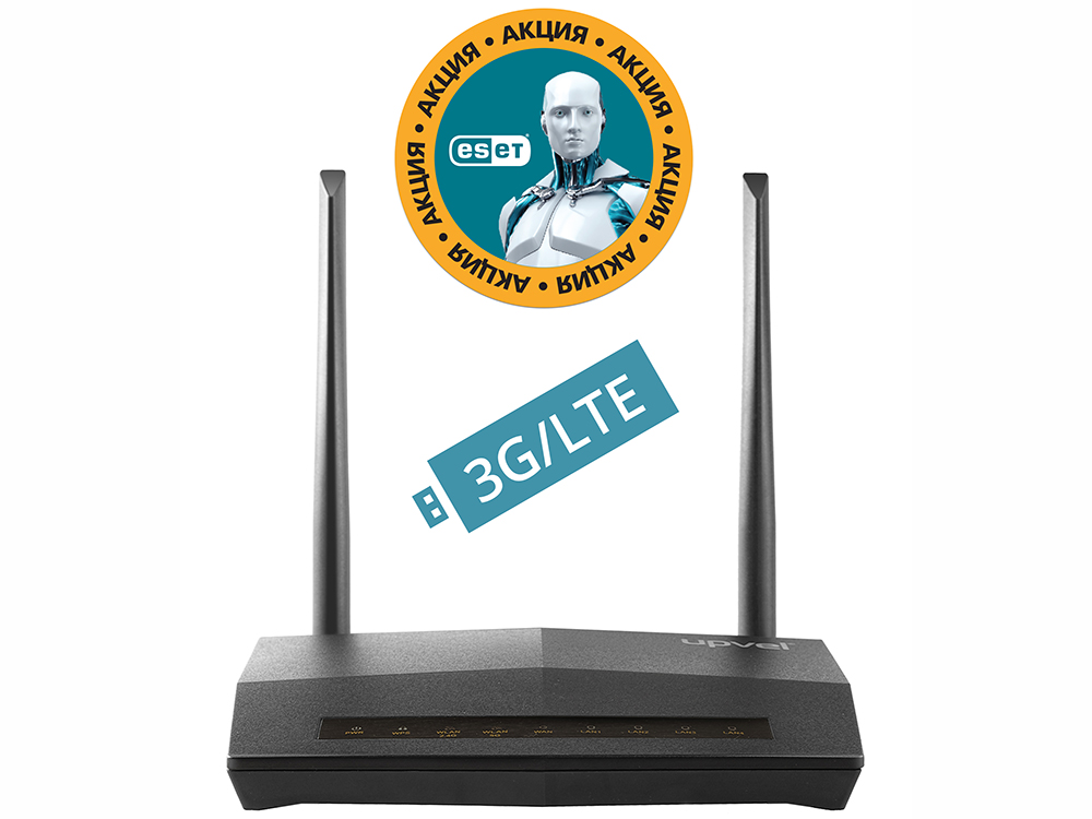 

Маршрутизатор UPVEL UR-814AC Bandle Гигабитный двухдиапазонный 3G/4G/LTE Wi-Fi роутер стандарта 802.11ac 750 Мбит/с + Бонус ESET Nod32 Smart Security 3 мес. бесплатно + Кар