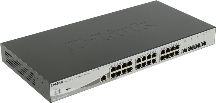 

Коммутатор D-Link DGS-1210-28P/ME/FTA1A Управляемый коммутатор 2 уровня с 24 портами 10/100/1000Base-T с поддержкой PoE и 4 портами 1000Base-X SFP
