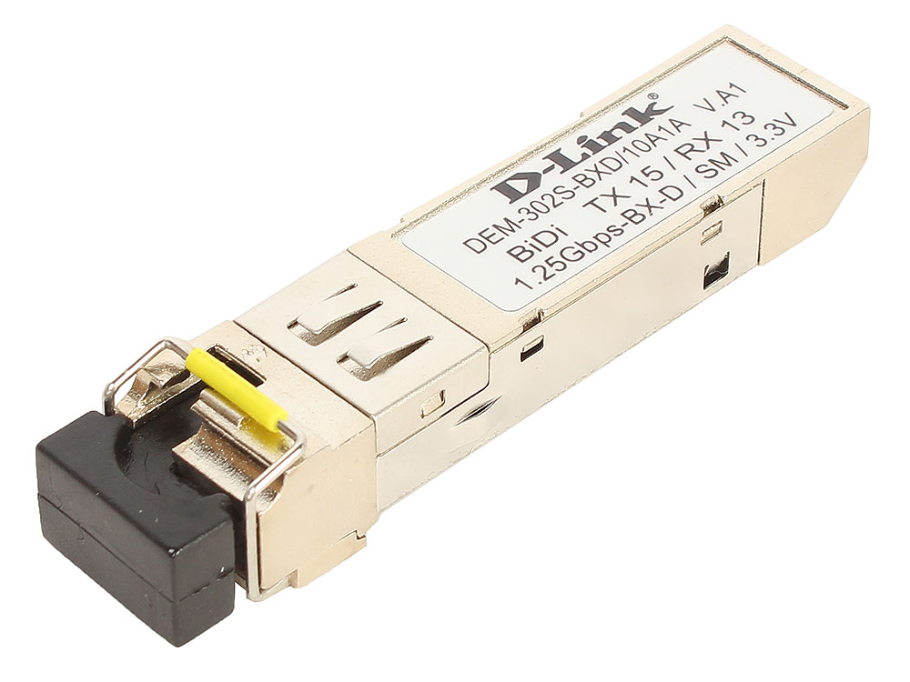 Модуль D-Link DEM-302S-BXD/10A1A (10шт. в коробке) WDM SFP-трансивер с 1 портом 1000BASE-BX-D (Tx:1550 нм, Rx:1310 нм) для одномодового оптического ка трансивер d link 330t 10km a1a wdm sfp 1x1000base bx d tx 1550nm rx 1310nm
