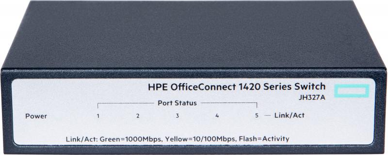 

Коммутатор HP 1420 неуправляемый 5 портов 10/100/1000Mbps JH327A