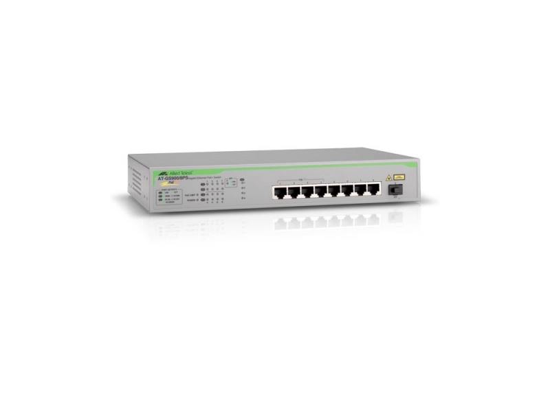 

Коммутатор Allied Telesis AT-GS900/8PS-50 неуправляемый 8 портов 10/100/1000Mbps PoE+ 1SFP