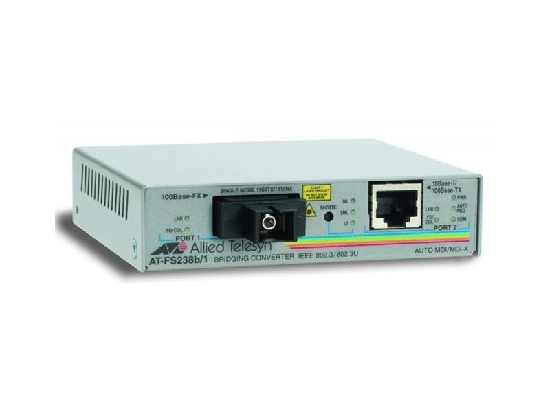 

Медиаконвертер Allied Telesis AT-FS238B/1-60 Single-fiber 10/100M bridging converter with 1550Tx/131