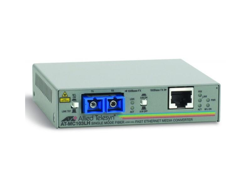 

Медиаконвертер Allied Telesis AT-MC103LH-60 RJ-45 to 100FX SC single-mode fiber 40km