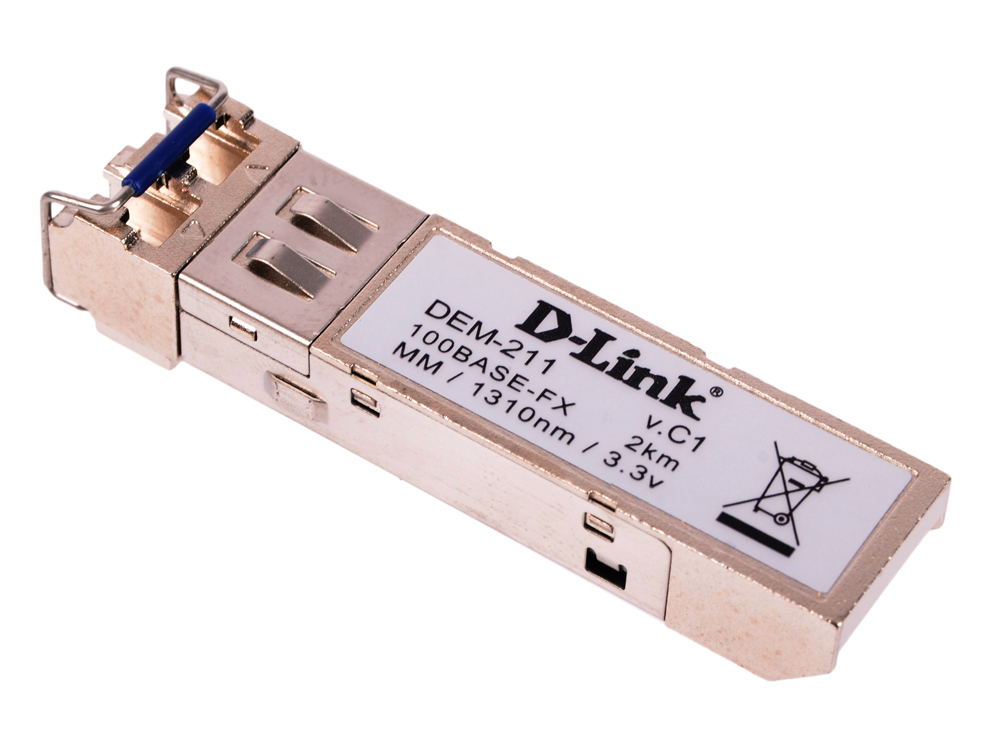 Модуль D-LINK DEM-211 1x100Base-FX MM 2km для DES-1228/52/P DES-3028/52/P DES-3612x