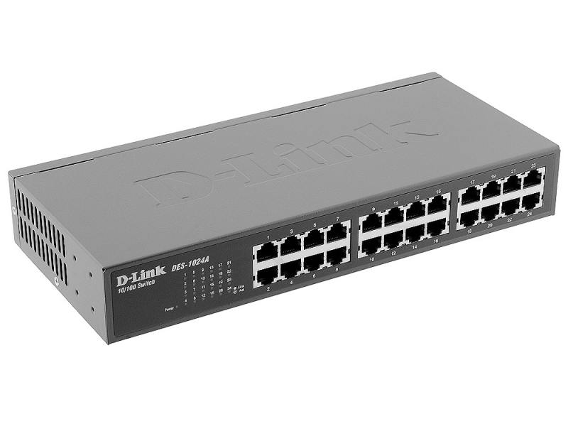 

Коммутатор D-LINK DES-1024A неуправляемый 24 порта 10/100Mbps