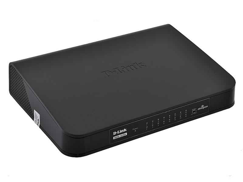 

Коммутатор D-LINK DGS-1016A неуправляемый 16 портов 10/100/1000Mbps