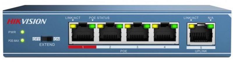 

Коммутатор Hikvision DS-3E0105P-E 5-ports 10/100Mbps