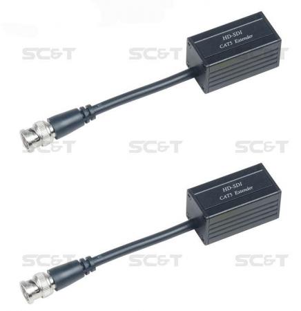 

Комплект SC&T SDI05 2 приёмопередатчика для передачи сигнала SDI по кабелю витой пары пассивный пита