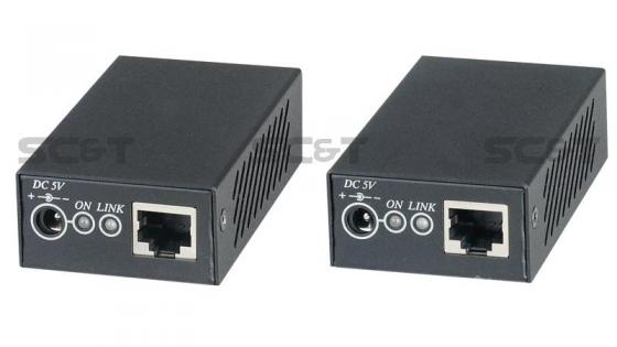 

Комплект SC&T DE02E передатчик + приёмник для передачи DVI сигнала по одному кабелю витой пары CAT5e