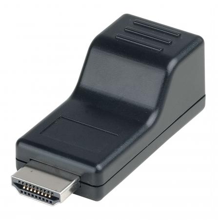 

Приёмник SC&T HE01SER для HDMI-сигнала по одному кабелю витой пары неэкранированной до 30м пассивный