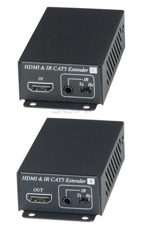 

Комплект SC&T HE02EI удлинитель для передачи HDMI сигнала с ИК повторителем по одному кабелю витой п