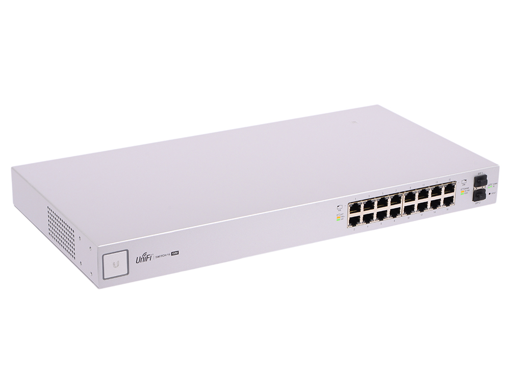 

Коммутатор Ubiquiti UniFi Switch 16 150W управляемый UniFi 16 портов 10/100/1000Mbps PoE(150W) 2xSFP