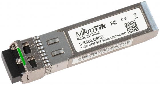 

MikroTik S-55DLC80D Модуль 1.25Gbps, SM, 1550nm, 80km, Dual LC connector