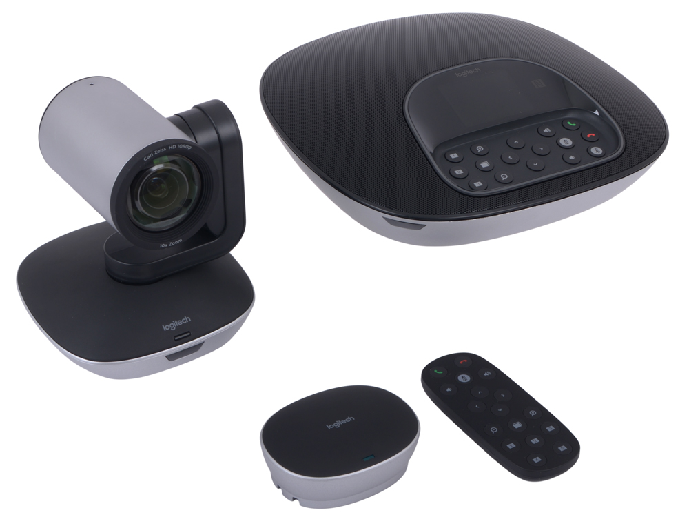 Веб-камера Logitech ConferenceCam Group HD 2Мп, 1920x1080, 90 градусов, объектив Carl Zeiss, пульт ДУ, спикерфон, микрофон, USB
