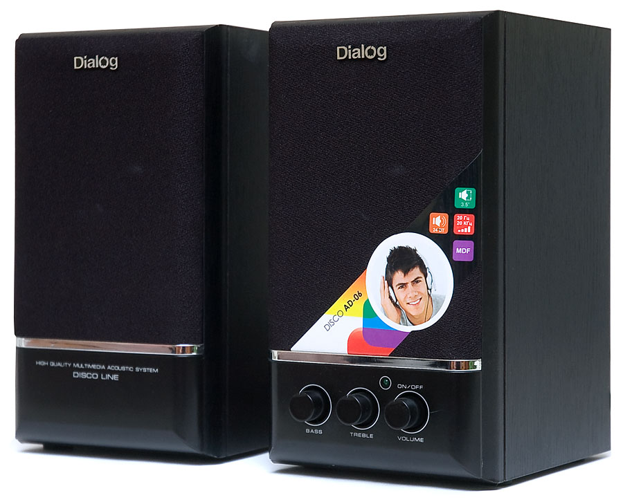 Колонки Dialog Disco AD-06 Black 24W RMS-2.0