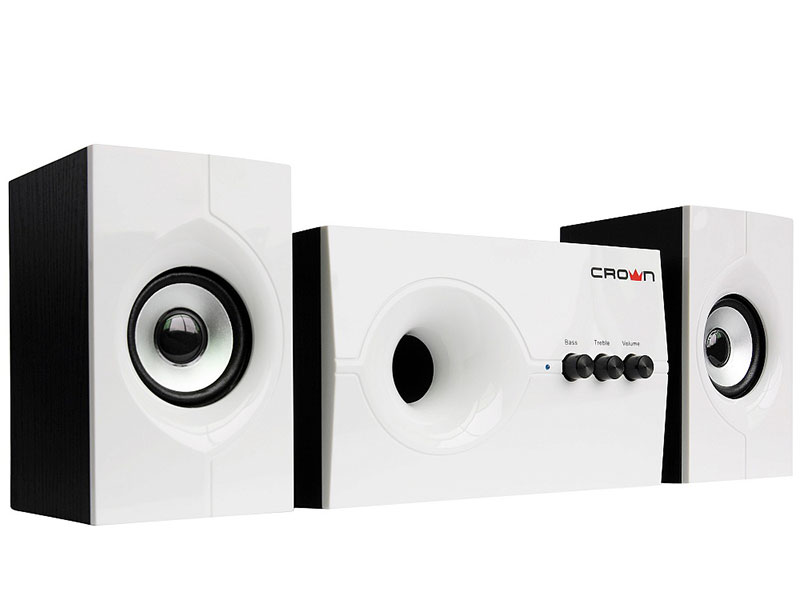 

Колонки Crown CMBS-350 2.1 Black 35 Вт / 35 - 20000 Гц / jack 3.5мм / 220V
