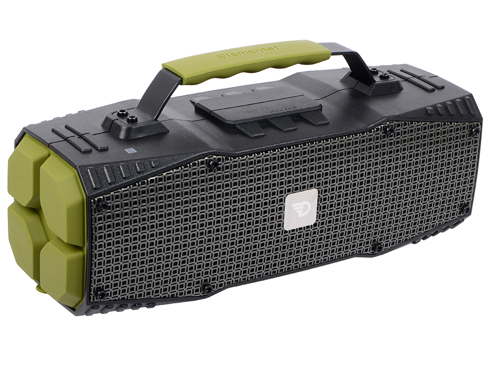 

Портативная колонка DREAMWAVE Elemental green 30 Вт, 50–18000 Гц, микрофон, Bluetooth, NFC, IPX5, mini Jack, батарея, USB