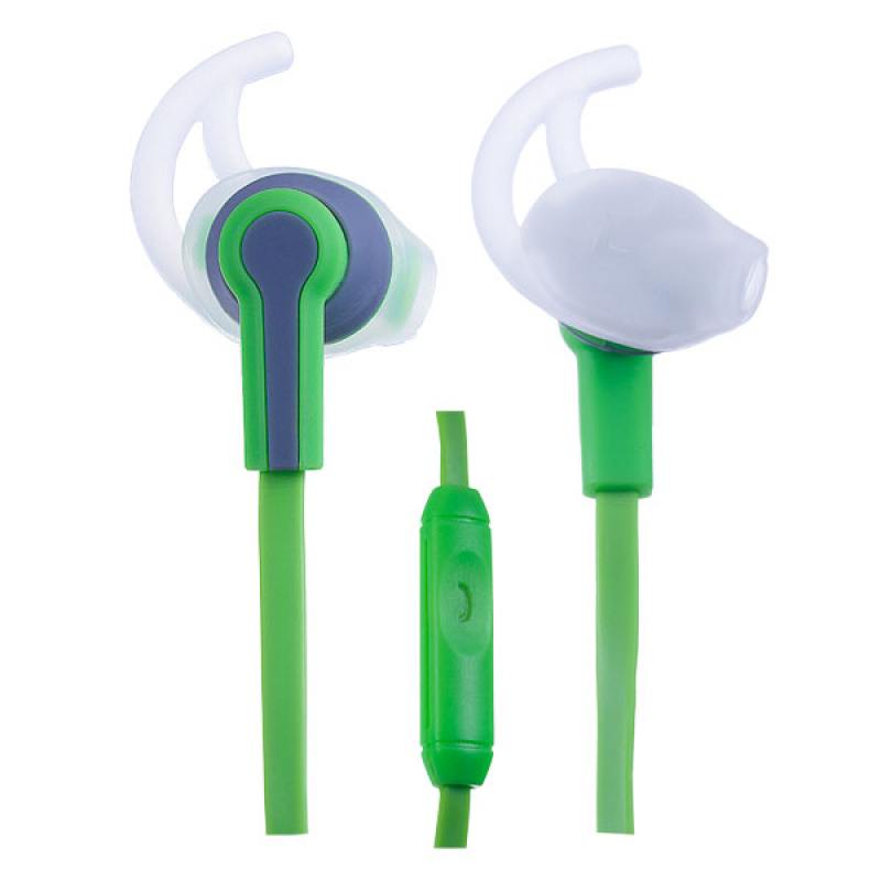 

Гарнитура Perfeo Sport Green Проводные с микрофоном / 20 — 20 000 Гц / 100 дБ / miniJack 3.5 мм