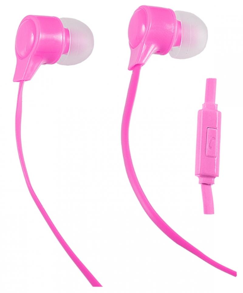 Наушники Perfeo HANDY розовый PF-HND-PNK Проводные / Внутриканальные с микрофоном / Розовый / 20 Гц - 20 кГц / 100 дБ / Двухстороннее / Mini-jack / 3.5 мм