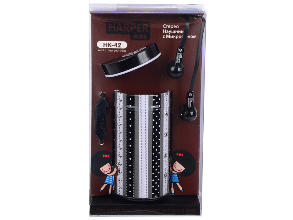 

Гарнитура HARPER KIDS HK-42 Black Проводные / Внутриканальные с микрофоном / Черный / 17 Гц - 21 кГц / 96 дБ / Двухстороннее / Mini-jack / 3.5 мм