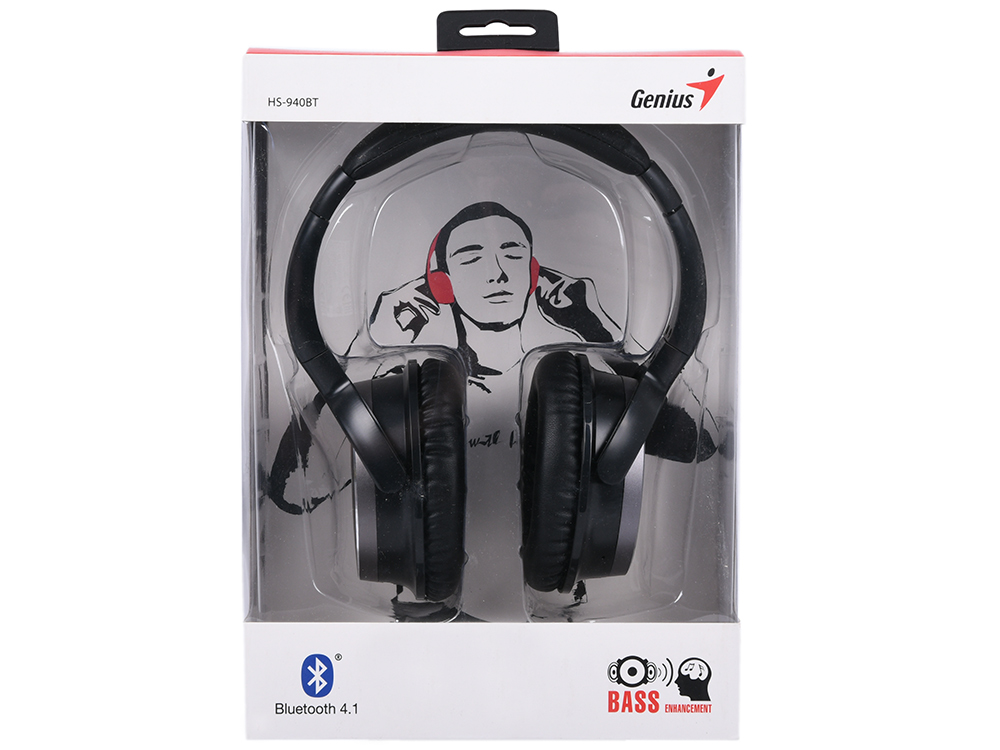 

Наушники GENIUS HS-940BT Grey,Bluetooth 4.1, Микрофон, складные,аккумулятор (450мач), Вход AUX