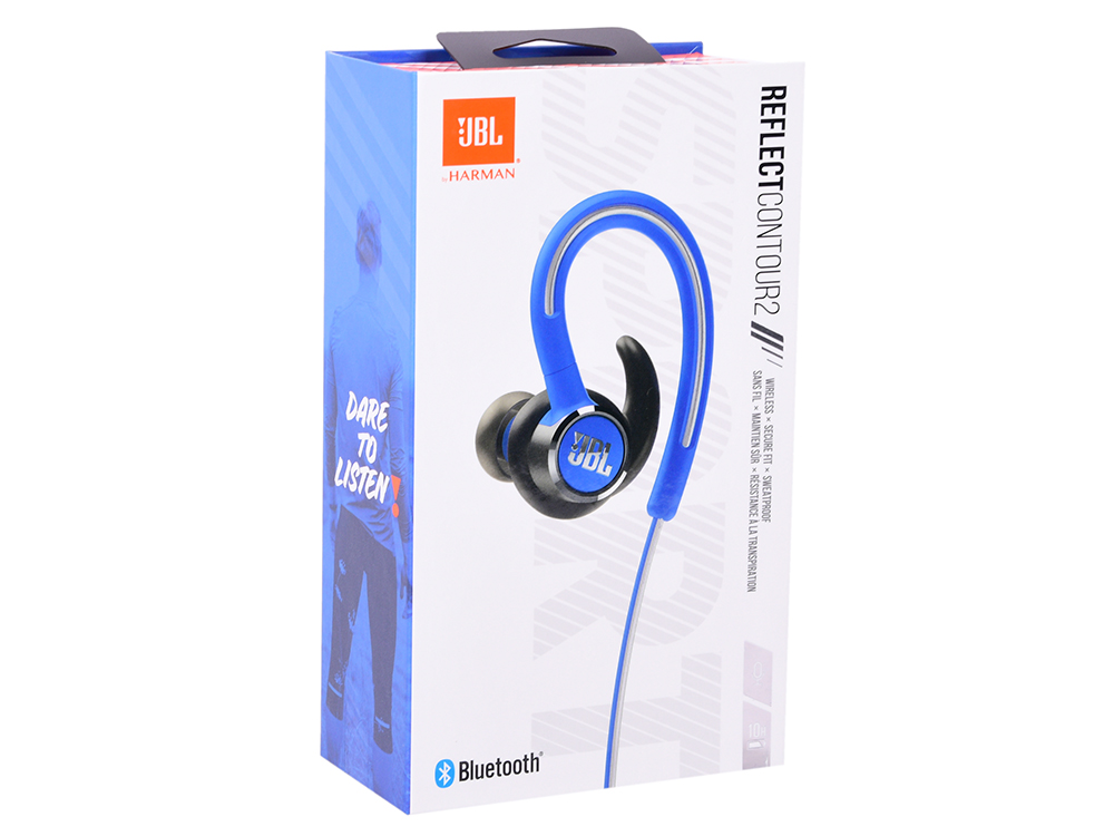 Беспроводные наушники jbl reflect contour blue