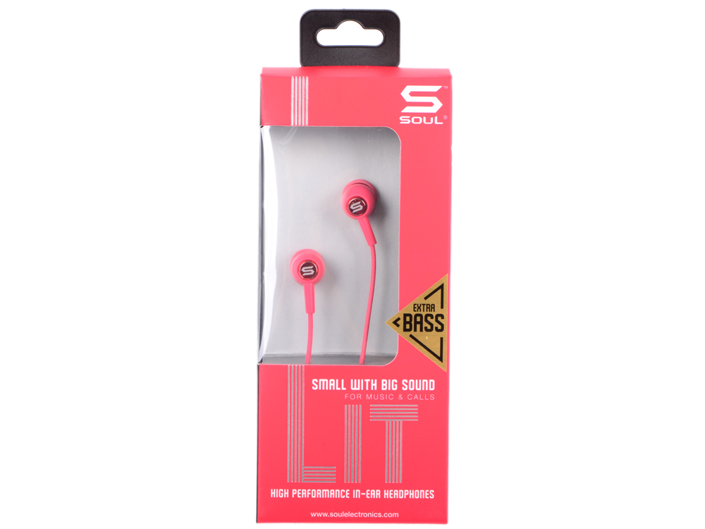 

Гарнитура SOUL LIT Red Проводные / Внутриканальные с микрофоном / Черный / 20 Гц - 20 кГц / 106 дБ / Mini-jack / 3.5 мм