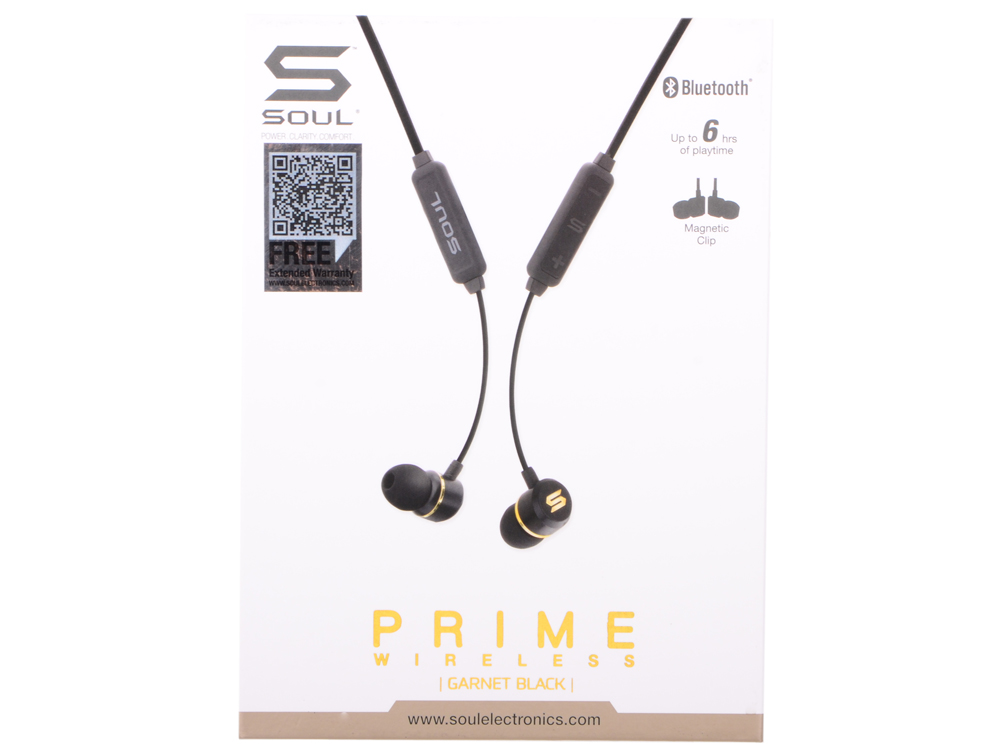 

Гарнитура SOUL Prime Wireless Black Беспроводные / Внутриканальные с микрофоном / Черный / 20 Гц - 20 кГц / 92 дБ / до 6 ч / Bluetooth, Micro-USB