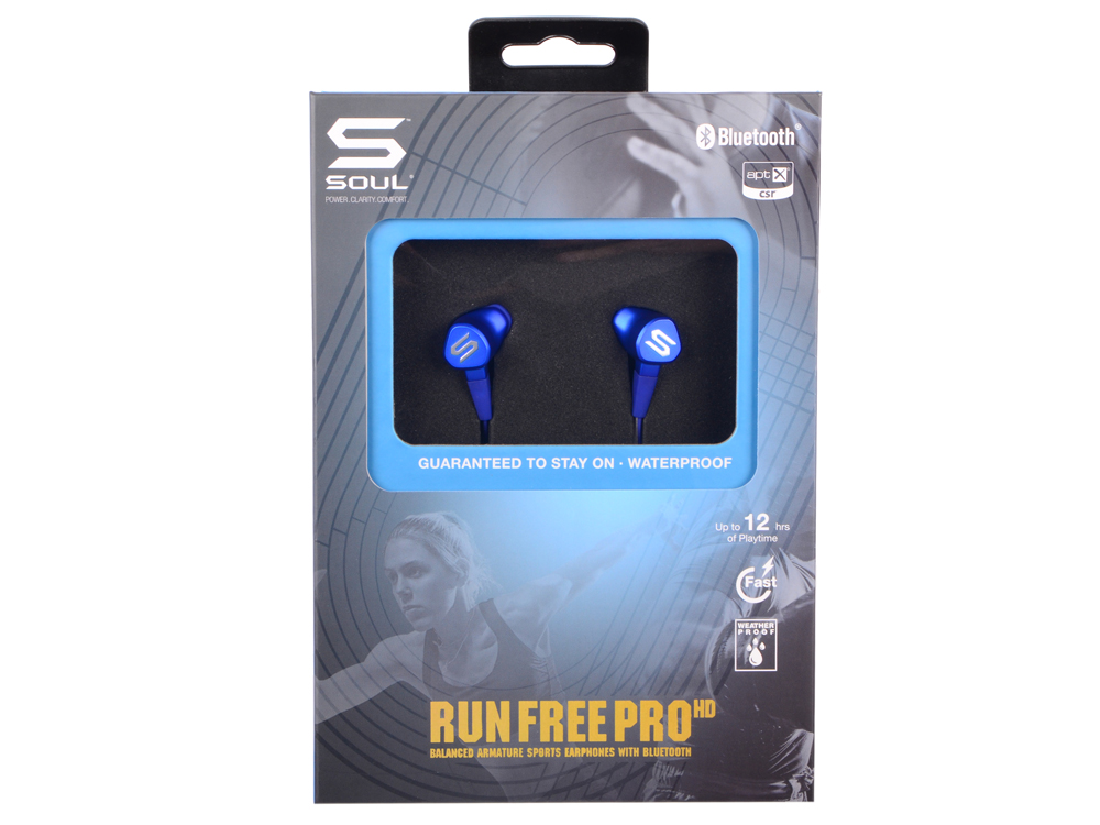 

Гарнитура SOUL RunFreePro HD Blue Беспроводные / Внутриканальные с микрофоном / Синий / 20 Гц - 20 кГц / до 12 ч / Bluetooth, Micro-USB