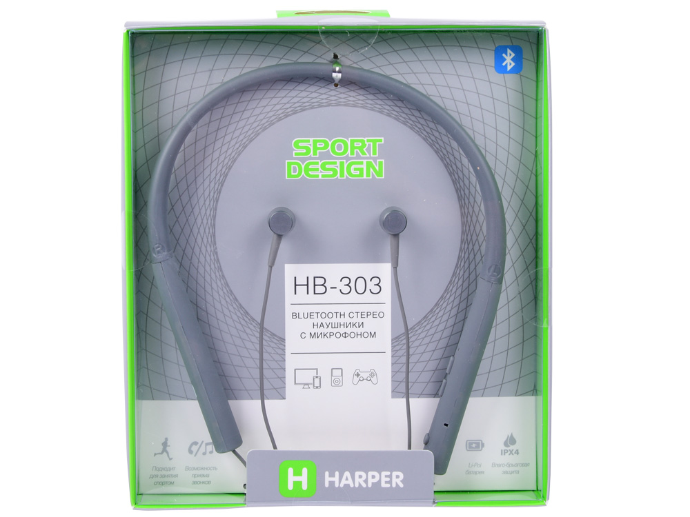

Наушники (гарнитура) HARPER HB-303 Gray Беспроводные / Внутриканальные с микрофоном / Серые / 20 Гц - 20 кГц / Двухстороннее